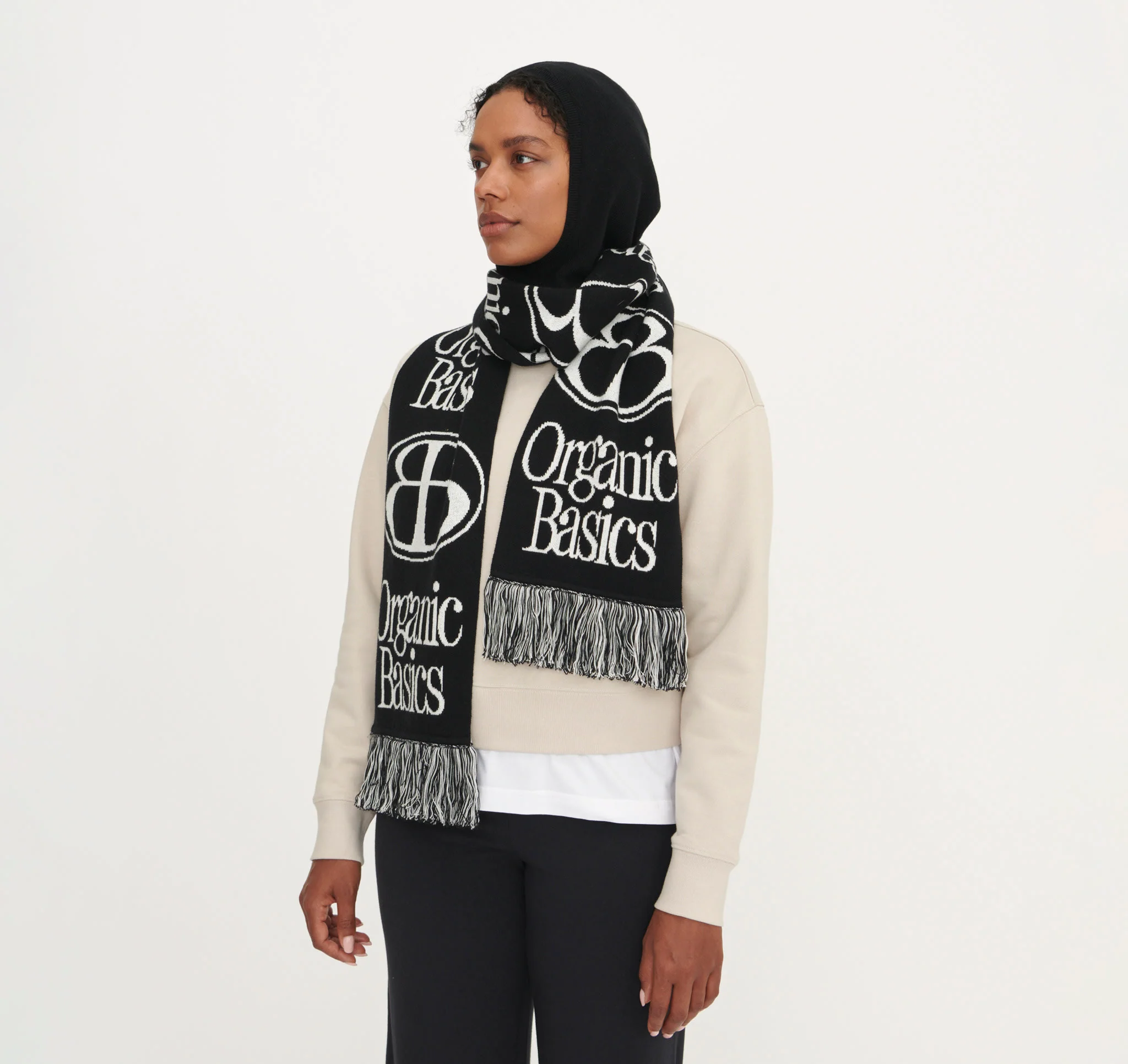 Soft Knit Jacquard Scarf - Image 2